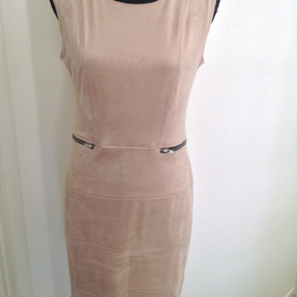 Faux suede dress